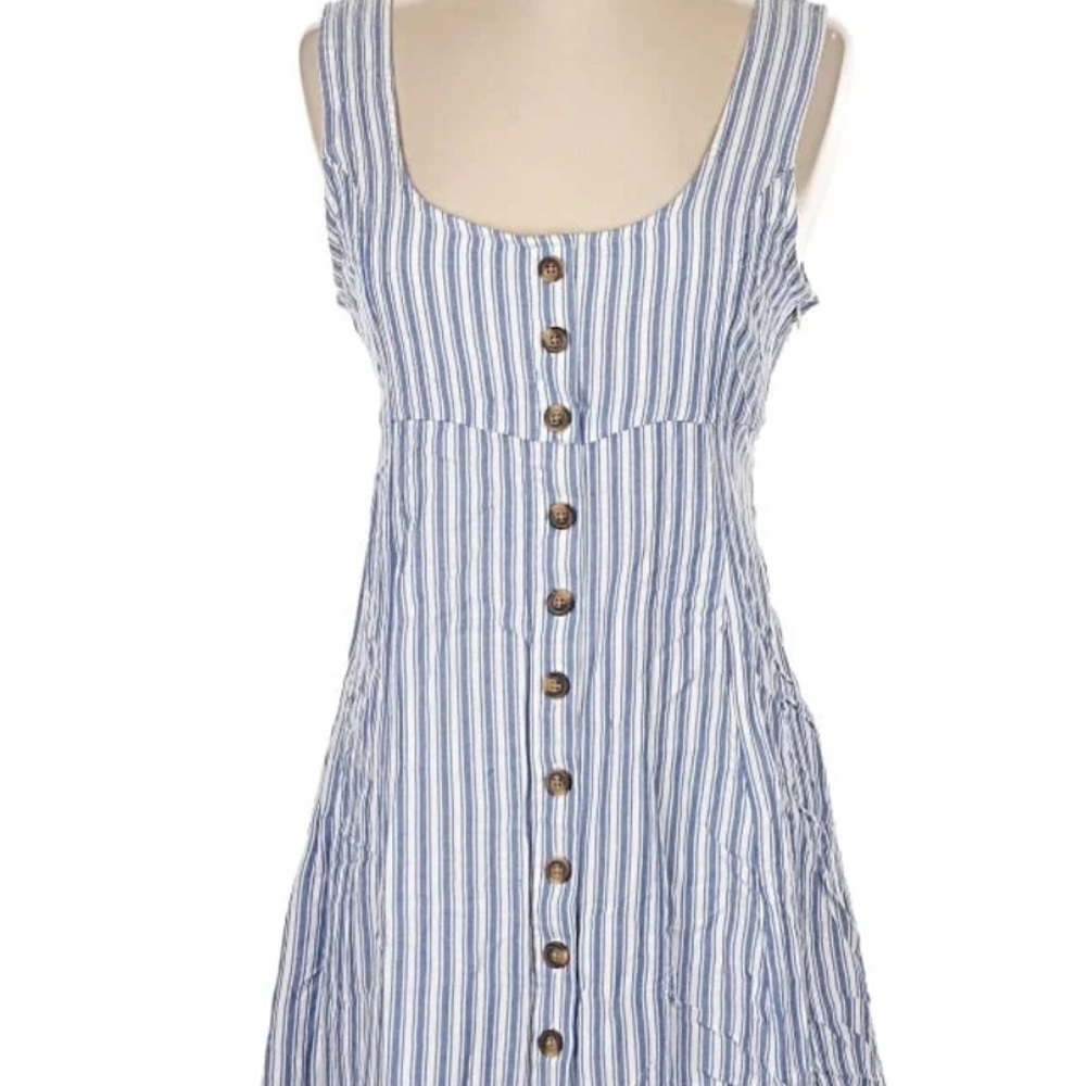 American Eagle Outfitters Blue and White Striped Dress